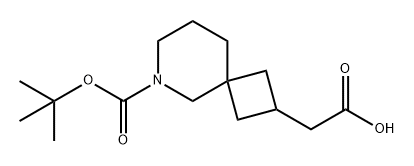 6-Azaspiro[3.5]nonane-2-acetic acid, 6-[(1,1-dimethylethoxy)carbonyl]- Structure