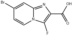 Imidazo[1,2-a]pyridine-2-carboxylic acid, 7-bromo-3-fluoro- 구조식 이미지