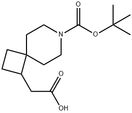 7-Azaspiro[3.5]nonane-1-acetic acid, 7-[(1,1-dimethylethoxy)carbonyl]- Structure