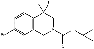 2(1H)-Isoquinolinecarboxylic acid, 7-bromo-4,4-difluoro-3,4-dihydro-, 1,1-dimethylethyl ester 구조식 이미지