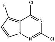 Pyrrolo[2,1-f][1,2,4]triazine, 2,4-dichloro-5-fluoro- Structure