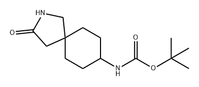 Carbamic acid, N-(3-oxo-2-azaspiro[4.5]dec-8-yl)-, 1,1-dimethylethyl ester Structure