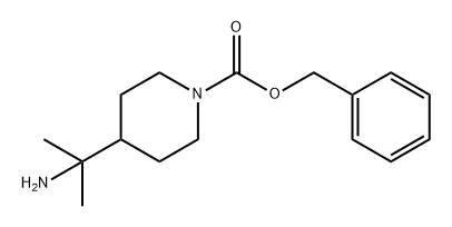 1-Piperidinecarboxylic acid, 4-(1-amino-1-methylethyl)-, phenylmethyl ester 구조식 이미지