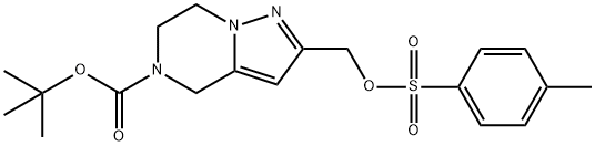 tert-butyl 2-(p-tolylsulfonyloxymethyl)-6,7-dihydro-4H-pyrazolo[1,5-a]pyrazine-5-carboxylate Structure