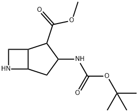 6-Azabicyclo[3.2.0]heptane-2-carboxylic acid, 3-[[(1,1-dimethylethoxy)carbonyl]amino]-, methyl ester Structure