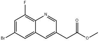 methyl 2-(6-bromo-8-fluoro-3-quinolyl)acetate 구조식 이미지