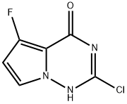 Pyrrolo[2,1-f][1,2,4]triazin-4(1H)-one, 2-chloro-5-fluoro- 구조식 이미지