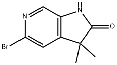 2H-Pyrrolo[2,3-c]pyridin-2-one, 5-bromo-1,3-dihydro-3,3-dimethyl- Structure