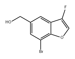 5-Benzofuranmethanol, 7-bromo-3-fluoro- 구조식 이미지