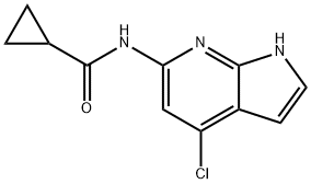 N-(4-chloro-1H-pyrrolo[2,3-b]pyridin-6-yl)cyclopropanecarboxamide Structure