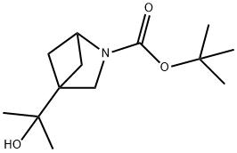 2-Azabicyclo[2.1.1]hexane-2-carboxylic acid, 4-(1-hydroxy-1-methylethyl)-, 1,1-dimethylethyl ester Structure