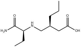Hexanoic acid, 3-[[[(1S)-1-(aminocarbonyl)propyl]amino]methyl]-, (3S)- Structure