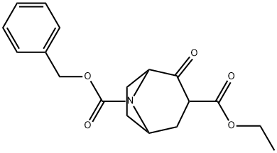 8-Benzyl 3-ethyl 2-oxo-8-azabicyclo[3.2.1]octane-3,8-dicarboxylate 구조식 이미지