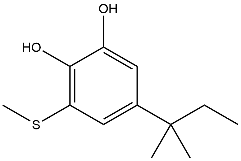 5-(1,1-Dimethylpropyl)-3-(methylthio)-1,2-benzenediol Structure