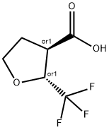 3-Furancarboxylic acid, tetrahydro-2-(trifluoromethyl)-, (2R,3R)-rel- 구조식 이미지