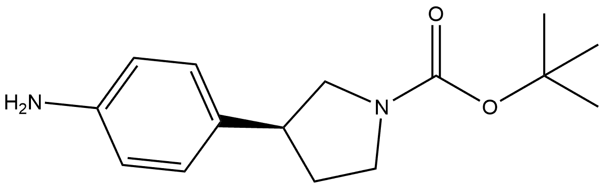 tert-butyl (S)-3-(4-aminophenyl)pyrrolidine-1-carboxylate Structure