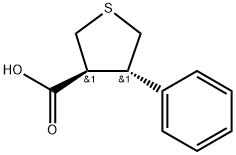 3-Thiophenecarboxylic acid, tetrahydro-4-phenyl-, (3R,4R)-rel- 구조식 이미지