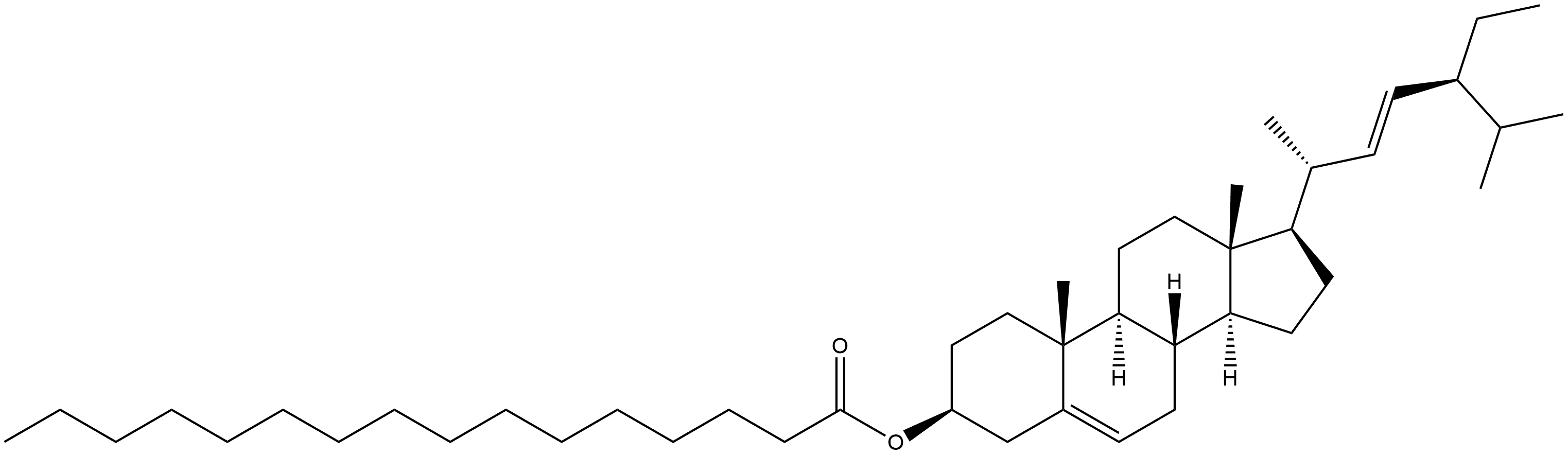 Stigmasta-5,22-dien-3-ol, 3-hexadecanoate, (3β,22E)- Structure