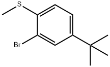 Benzene, 2-bromo-4-(1,1-dimethylethyl)-1-(methylthio)- Structure