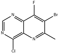 Pyrido[3,2-d]pyrimidine, 7-bromo-4-chloro-8-fluoro-6-methyl- Structure