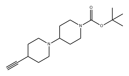 [1,4'-Bipiperidine]-1'-carboxylic acid, 4-ethynyl-, 1,1-dimethylethyl ester Structure