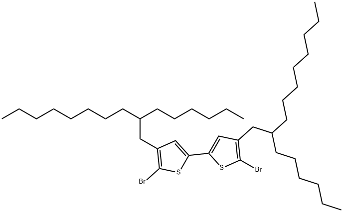 2,2'-Bithiophene, 5,5'-dibromo-4,4'-bis(2-hexyldecyl)- Structure