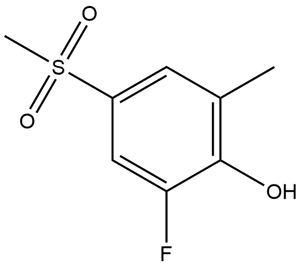 Phenol, 2-fluoro-6-methyl-4-(methylsulfonyl)- Structure