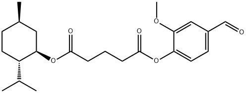 1-(4-Formyl-2-methoxyphenyl) 5-[(1R,2S,5R)-5-methyl-2-(1-methylethyl)cyclohexyl] pentanedioate Structure