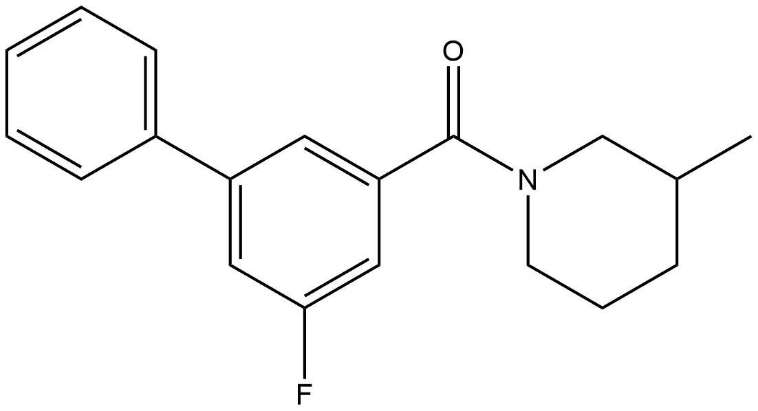 (5-Fluoro[1,1'-biphenyl]-3-yl)(3-methyl-1-piperidinyl)methanone Structure