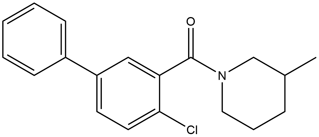 (4-Chloro[1,1'-biphenyl]-3-yl)(3-methyl-1-piperidinyl)methanone Structure