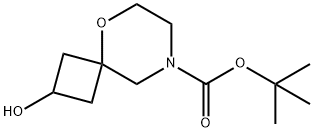 5-Oxa-8-azaspiro[3.5]nonane-8-carboxylic acid, 2-hydroxy-, 1,1-dimethylethyl ester Structure