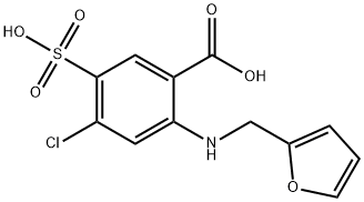 Benzoic acid, 4-chloro-2-[(2-furanylmethyl)amino]-5-sulfo- 구조식 이미지