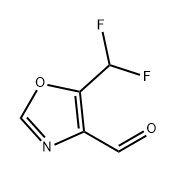 4-Oxazolecarboxaldehyde, 5-(difluoromethyl)- Structure