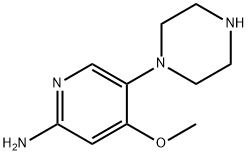 2-Pyridinamine, 4-methoxy-5-(1-piperazinyl)- Structure