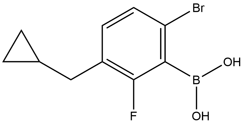 B-[6-Bromo-3-(cyclopropylmethyl)-2-fluorophenyl]boronic acid Structure