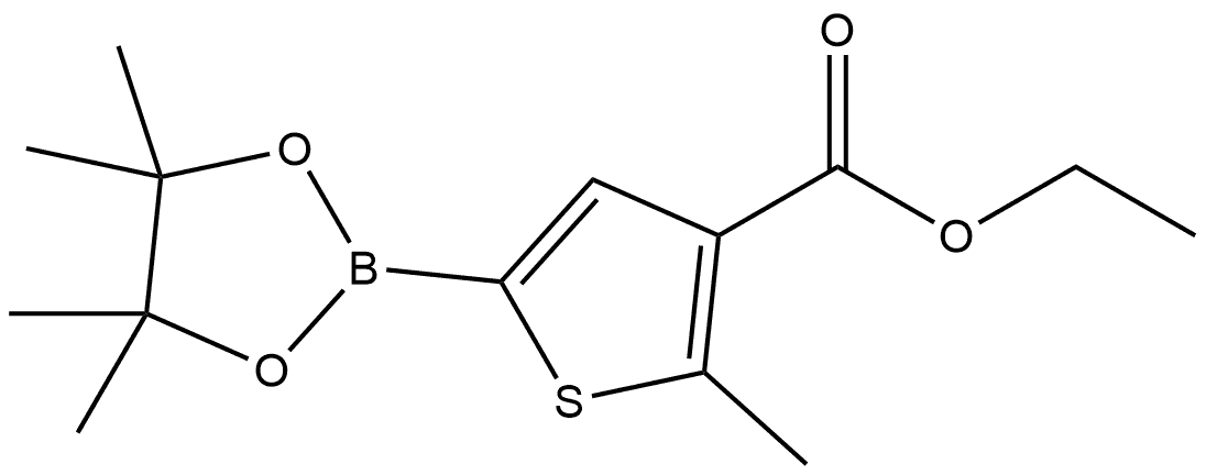 Ethyl 2-methyl-5-(4,4,5,5-tetramethyl-1,3,2-dioxaborolan-2-yl)-3-thiophenecar... Structure