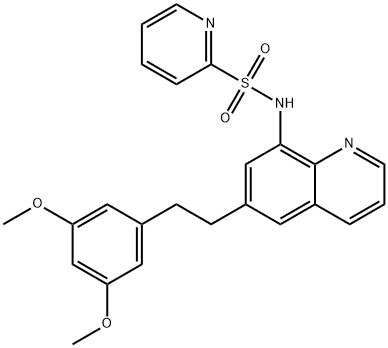 2-Pyridinesulfonamide, N-[6-[2-(3,5-dimethoxyphenyl)ethyl]-8-quinolinyl]- Structure