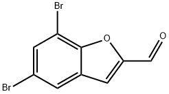 5,7-dibromo-1-benzofuran-2-carbaldehyde Structure