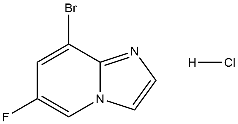 Imidazo[1,2-a]pyridine, 8-bromo-6-fluoro-, hydrochloride (1:1) 구조식 이미지