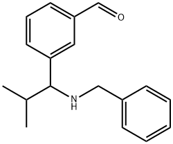 3-[2-Methyl-1-[(phenylmethyl)amino]propyl]benzaldehyde Structure