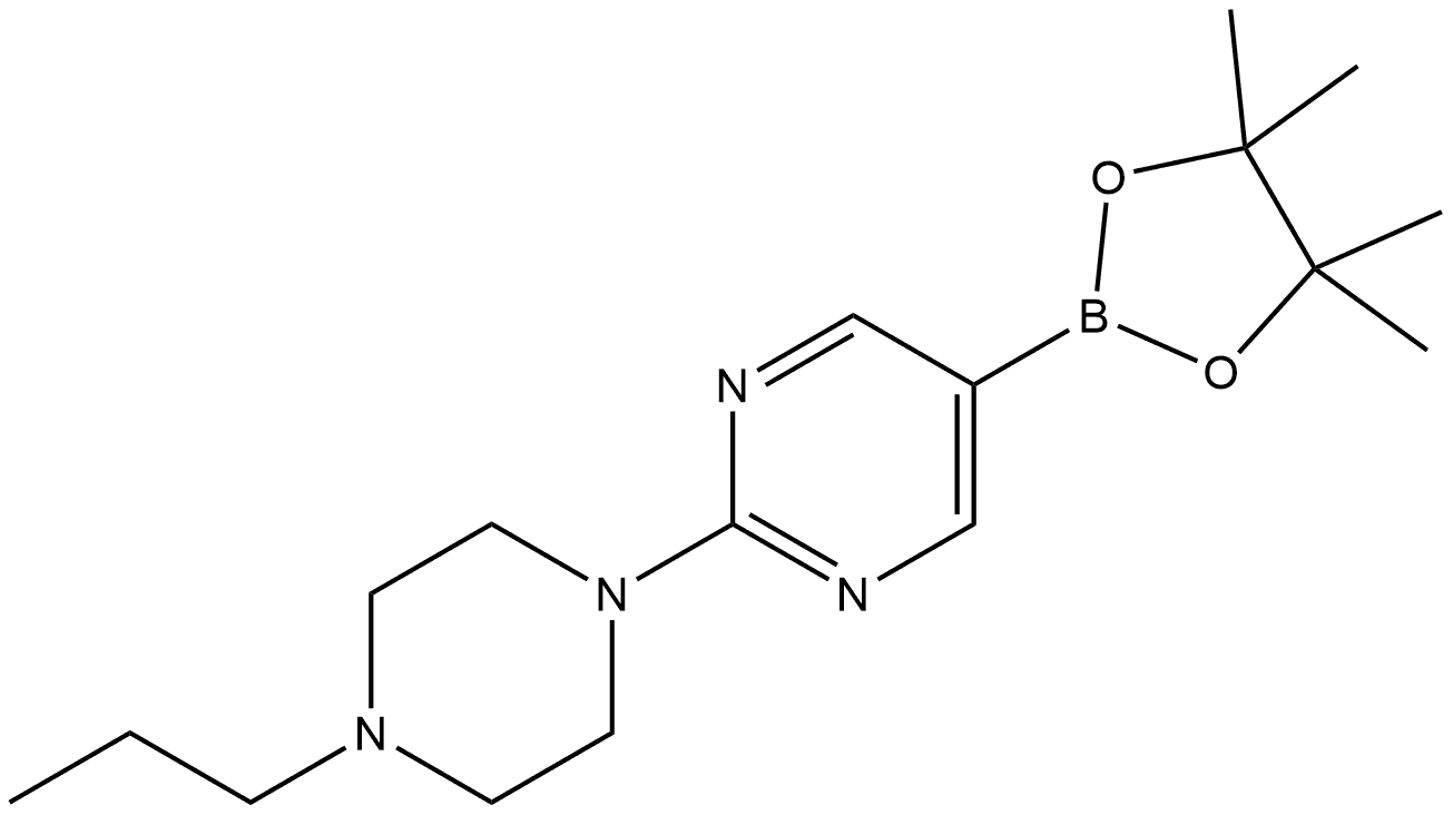 2-(4-Propyl-1-piperazinyl)-5-(4,4,5,5-tetramethyl-1,3,2-dioxaborolan-2-yl)pyr... Structure