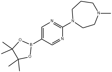 1-Methyl-4-(5-(4,4,5,5-tetramethyl-1,3,2-dioxaborolan-2-yl)pyrimidin-2-yl)-1,4-diazepane Structure