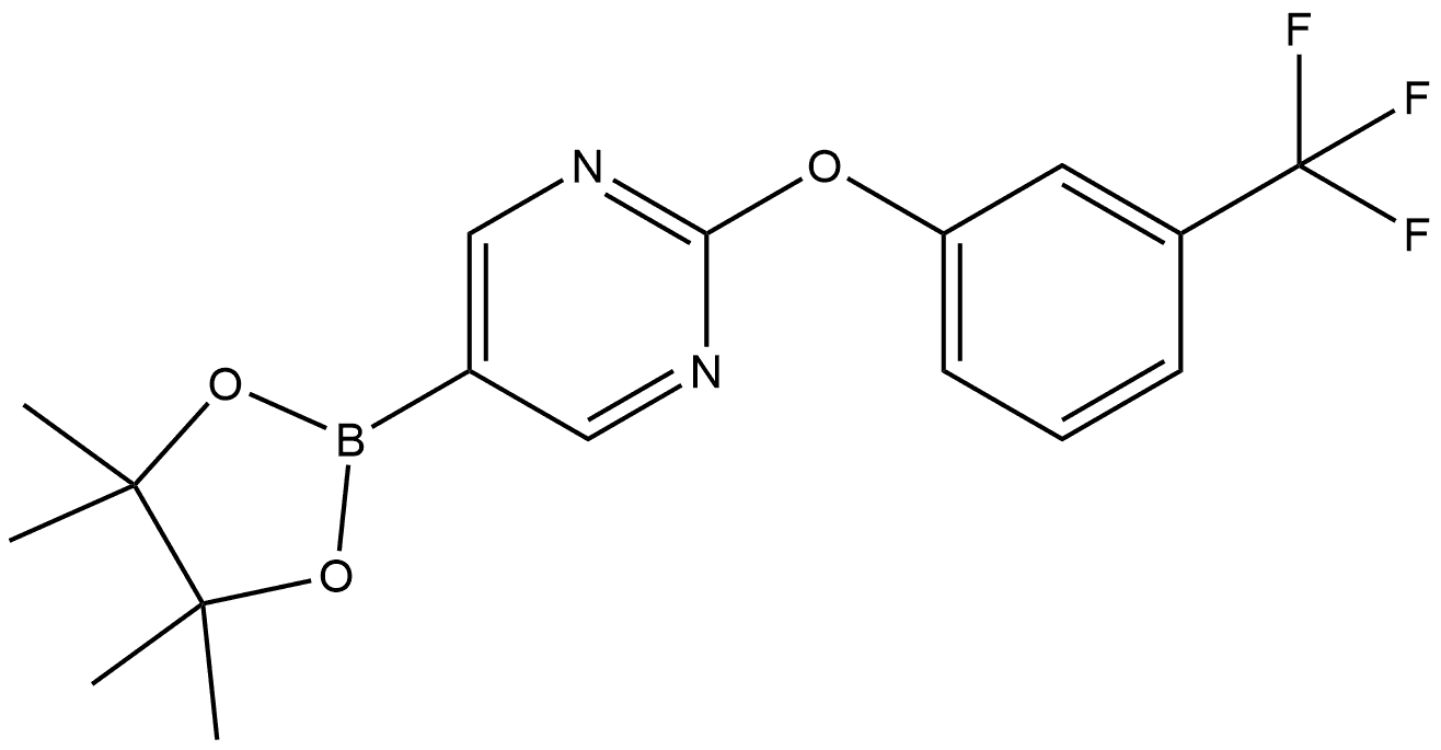 Pyrimidine, 5-(4,4,5,5-tetramethyl-1,3,2-dioxaborolan-2-yl)-2-[3-(trifluorome... Structure