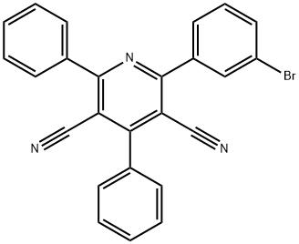 3,5-Pyridinedicarbonitrile, 2-(3-bromophenyl)-4,6-diphenyl- Structure