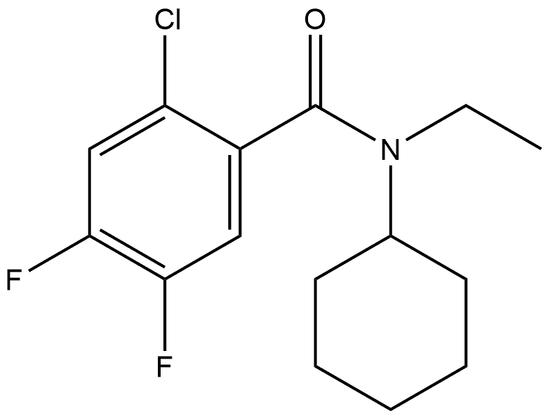 2-Chloro-N-cyclohexyl-N-ethyl-4,5-difluorobenzamide Structure