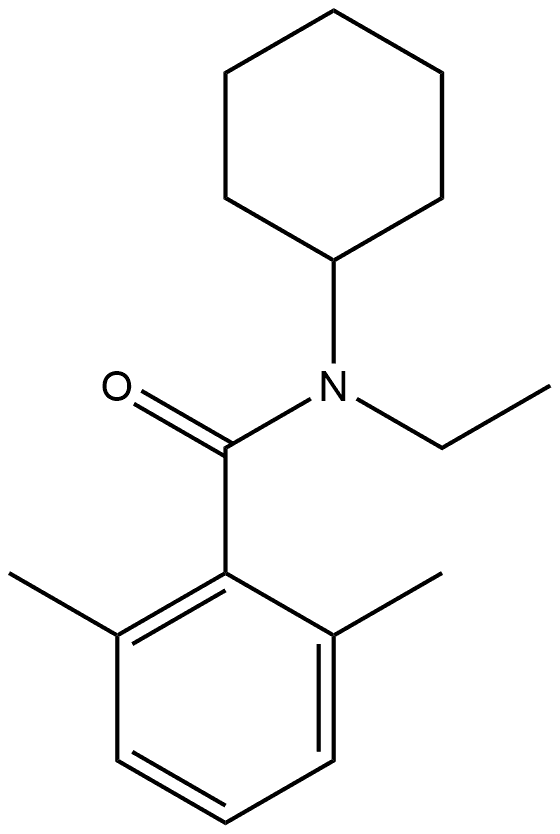 N-Cyclohexyl-N-ethyl-2,6-dimethylbenzamide 구조식 이미지