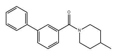 Methanone, [1,1'-biphenyl]-3-yl(4-methyl-1-piperidinyl)- Structure