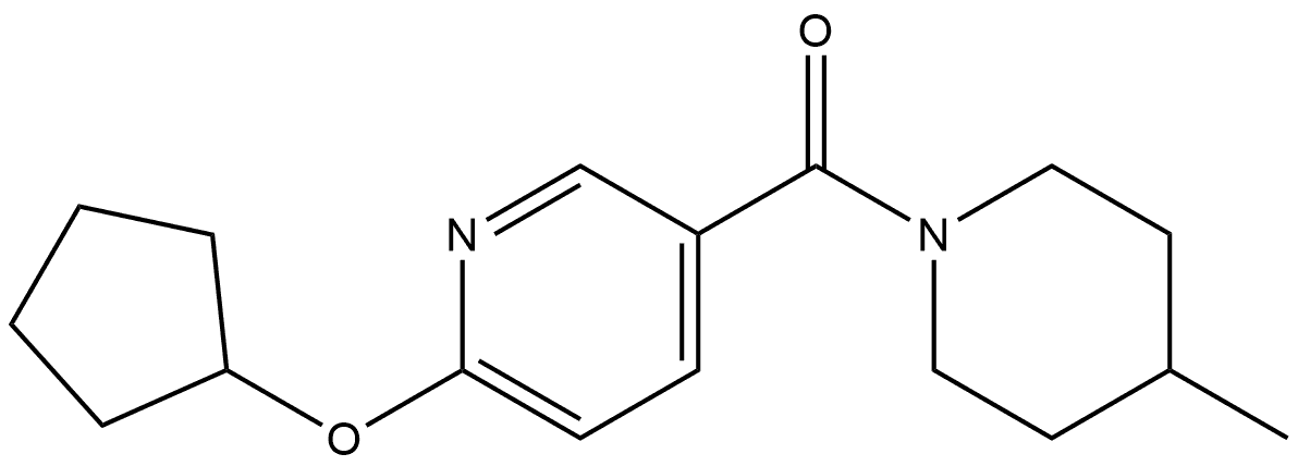 6-(Cyclopentyloxy)-3-pyridinyl](4-methyl-1-piperidinyl)methanone Structure