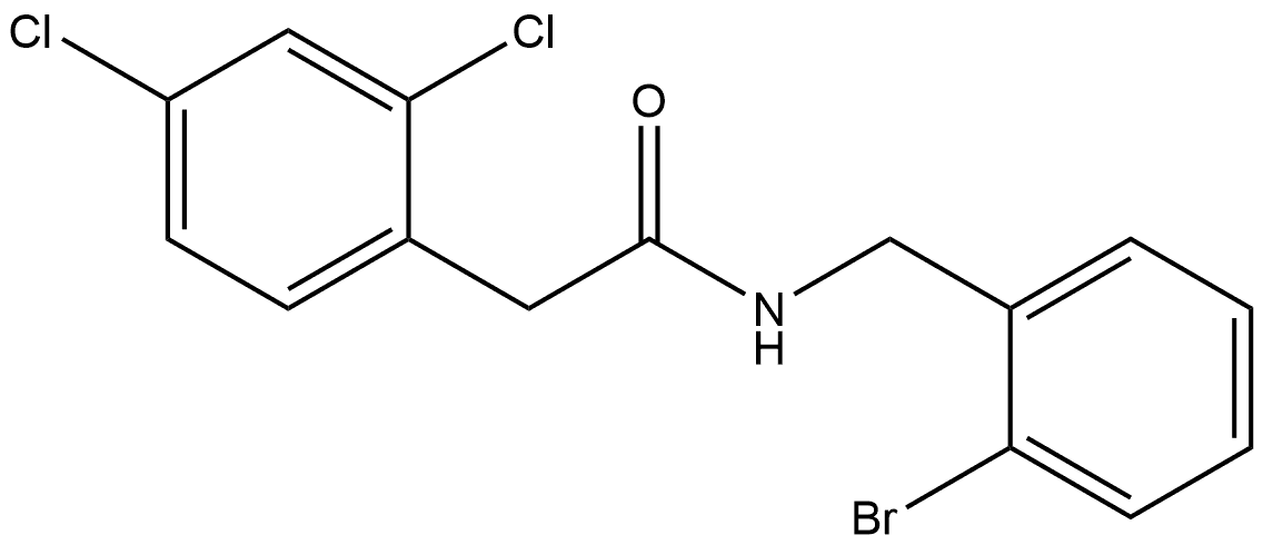 N-[(2-Bromophenyl)methyl]-2,4-dichlorobenzeneacetamide Structure