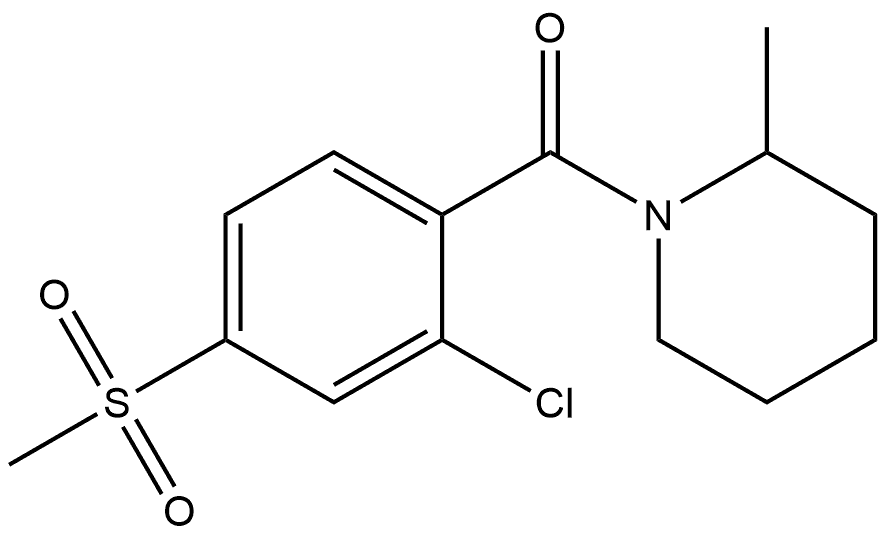 2-Chloro-4-(methylsulfonyl)phenyl](2-methyl-1-piperidinyl)methanone Structure